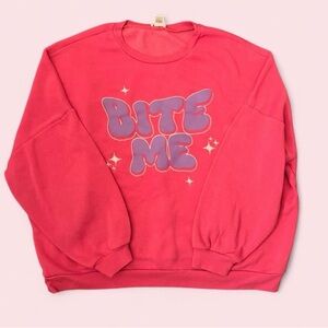 Pink 'Bite Me' Sweater